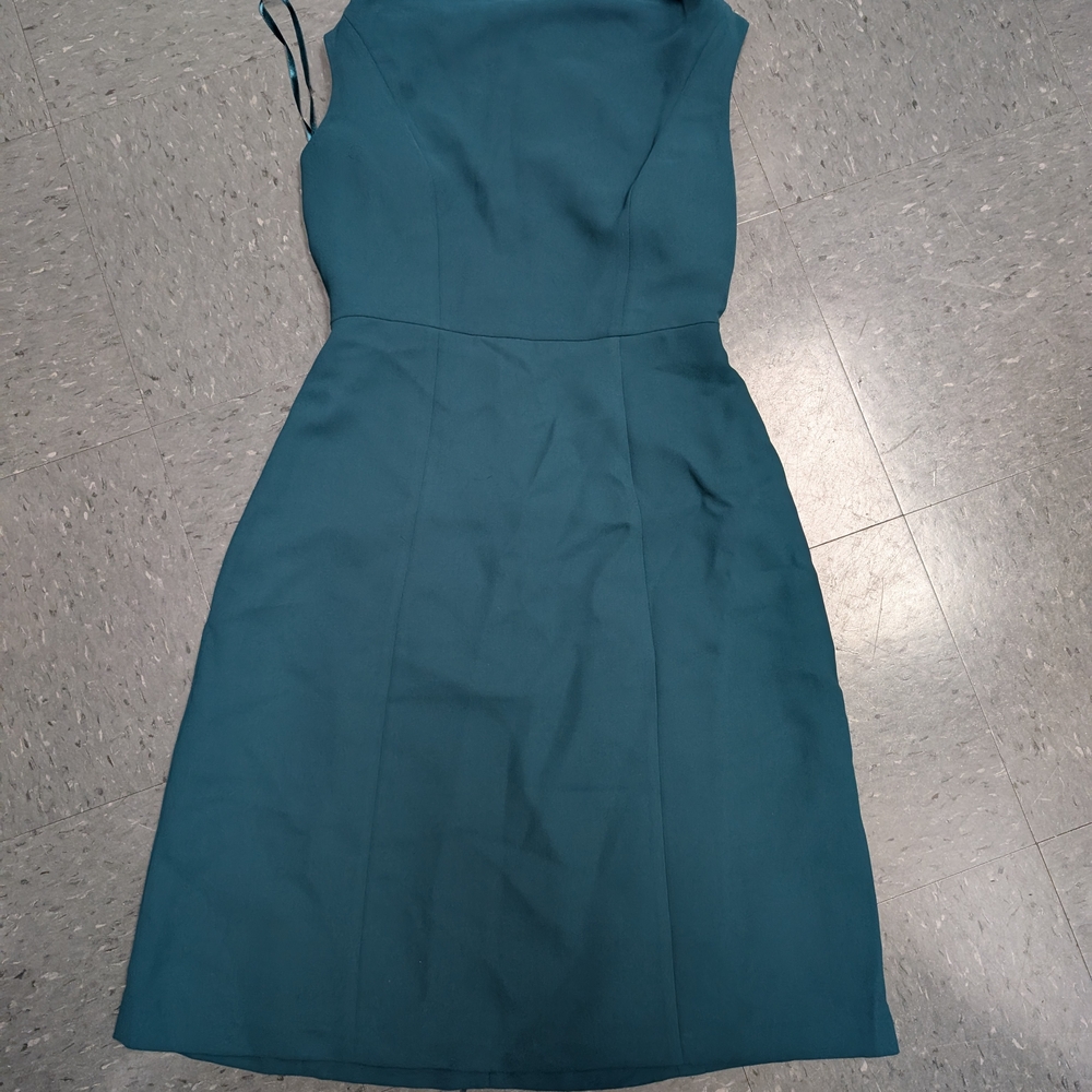 Talbots One Shoulder Teal Dress